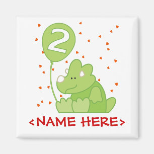 Dino Baby 2nd Birthday Magnet