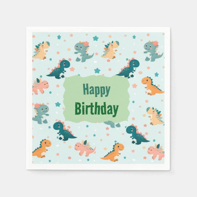 Dino Baby Napkins (Front)