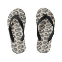 DINO - Beige Custom Flip Flops, Kids