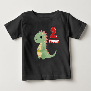 Dino Birthday 2 Today Baby T-Shirt