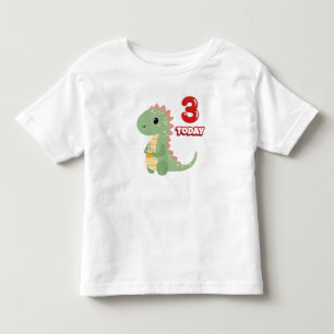 Dino Birthday 3 Today Toddler T-Shirt