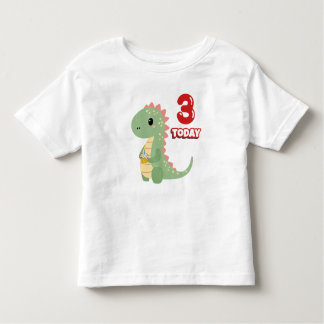 Dino Birthday 3 Today Toddler T-Shirt