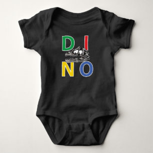 DINO - Black Baby Jersey Bodysuit