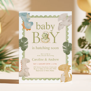 Dino Boy Baby Shower Invitation