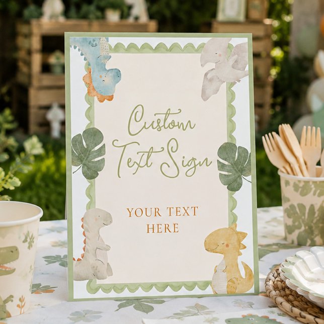 Dino Boy Baby Shower Table Sign (Creator Uploaded)
