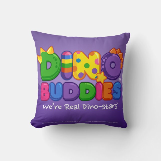 Dino-Buddies™ Pillow – Rollo™ Star w/DB Logo 2 (Front)