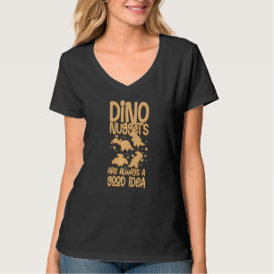 Dino Chicken Nugget Dinosaur Nugs Veggie T-Shirt