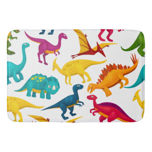 Dino cutte pattern stickers bath mat