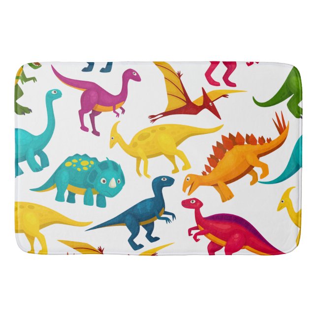 Dino cutte pattern stickers bath mat (Front)