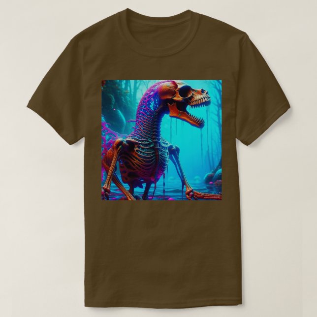 Dino Dawn Brushed Paleontological Awakenings TShir T-Shirt (Design Front)