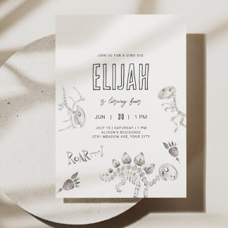 Dino Dig Birthday  Invitation