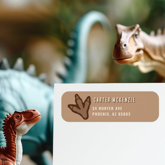 Dino Dig Dinosaur Birthday Invitation Address (Creator Uploaded)