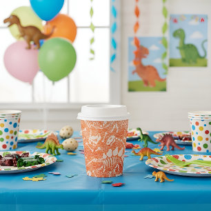Dino Dig orange Paper Cups