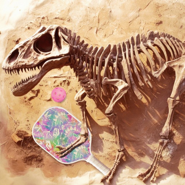 Dino Dig rainbow   Pickleball Paddle (Creator Uploaded)