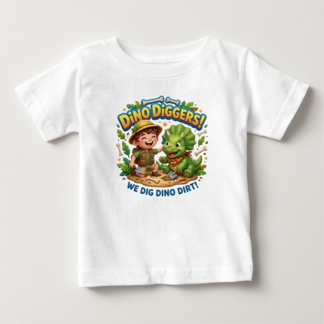 DINO DIGGERS BABY T-Shirt (Front)