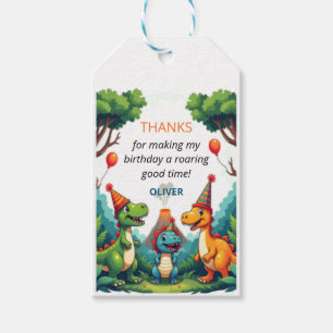 Dino Dinosaur Birthday Kids Party Favour Gift Tags