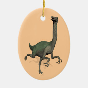 Dino Dinosaur Gallimimus Ceramic Tree Decoration