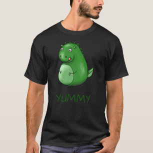 Dino Dinosaur Yummy Funny Delicious Irony Fun Funn T-Shirt