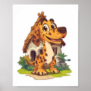 Dino Dog � Prehistoric Funny Pup Poster