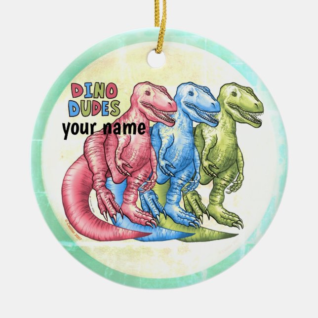 Dino Dudes Dinosaurs  ornament (Front)