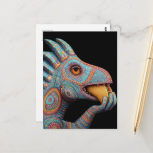 Dino eating Taco Postcard