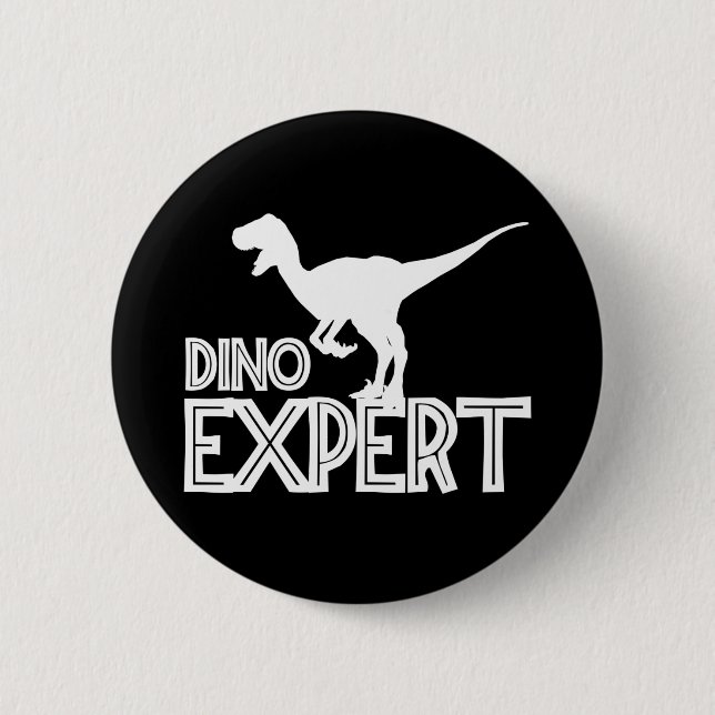 Dino Expert - Dinosaur Lovers 6 Cm Round Badge (Front)
