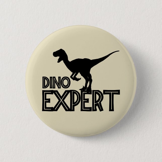 Dino Expert - Dinosaur Lovers 6 Cm Round Badge (Front)