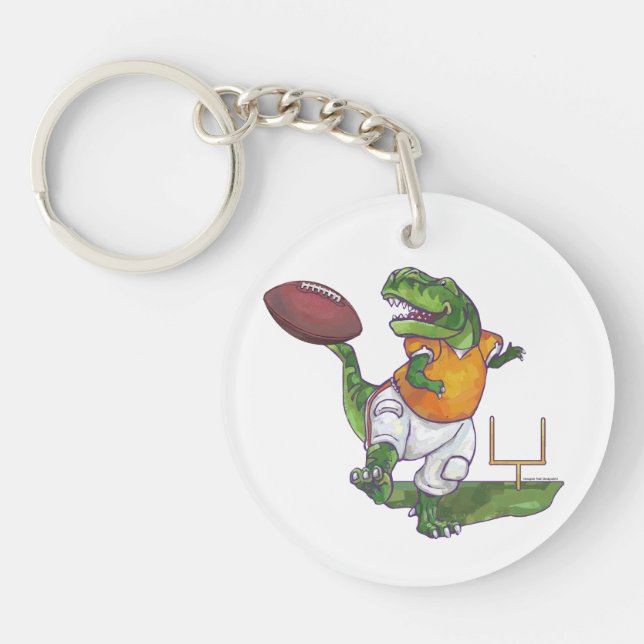 Dino Football Star Key Ring (Front)