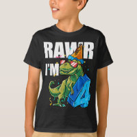 Dino Four Rawr Im 4 Roar Im 4 Years Old Dinosaur