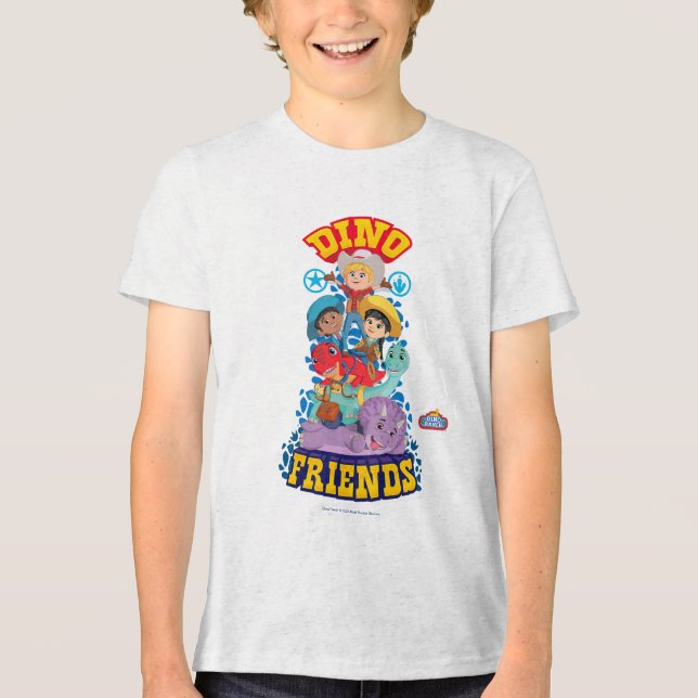 Dino Friends | Dino Ranch Tri-Blend Shirt (Front)