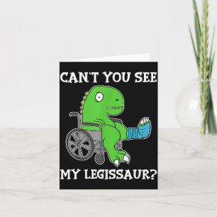 Dino Funny Get Well Broken Leg Gift Dinosaur With Card