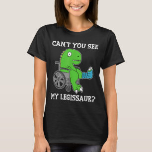 Dino Funny Get Well Broken Leg Gift Dinosaur With  T-Shirt