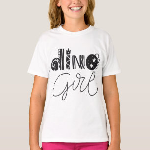Dino Girl Kids' T-Shirt - Cute Dinosaur Graphic