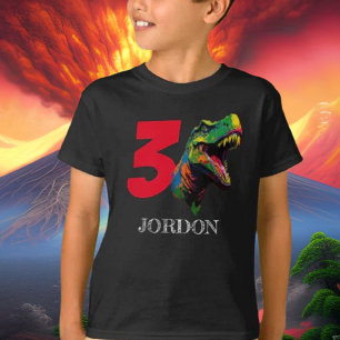 Dino Happy 3rd Birthday T-Shirt