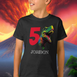 Dino Happy 5th Birthday T-Shirt