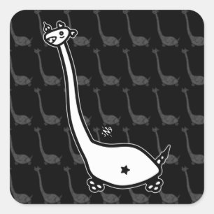 Dino Joe Colorful horned dinosaurs like creature 5 Square Sticker