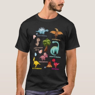 Dino Kids Identification Types Of Dinosaurs for Ki T-Shirt