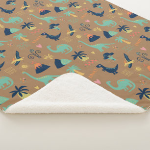 Dino Land Sherpa Blanket