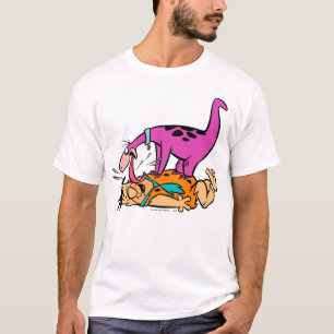 Dino Licking Fred Flintstone T-Shirt