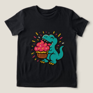 Dino Loves Cupcakes Tri-Blend Shirt