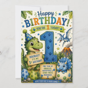 Dino-Mite 1st Birthday  Card