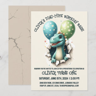 Dino-Mite Birthday Bash Invitation