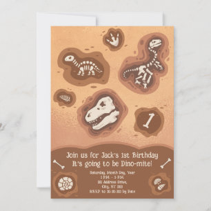 Dino-Mite Birthday Invitation
