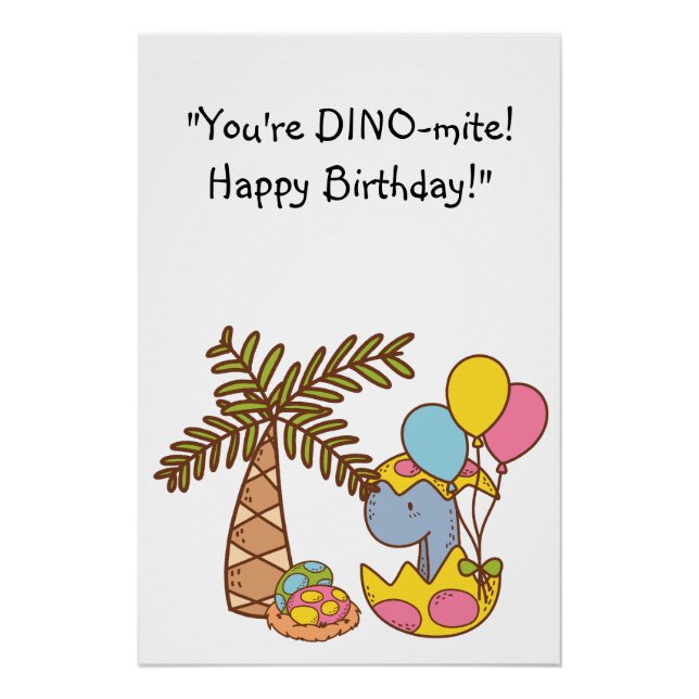 DINO-mite Birthday Poster (Front)