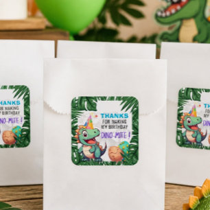 Dino-mite Birthday Thank You Stickers