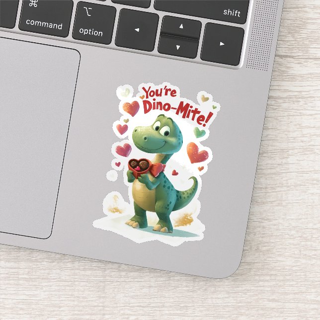 Dino-mite Child's Valentine's Day Card (Detail)