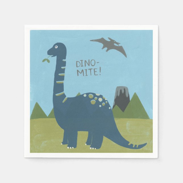 Dino-mite Dinosaur Napkin (Front)