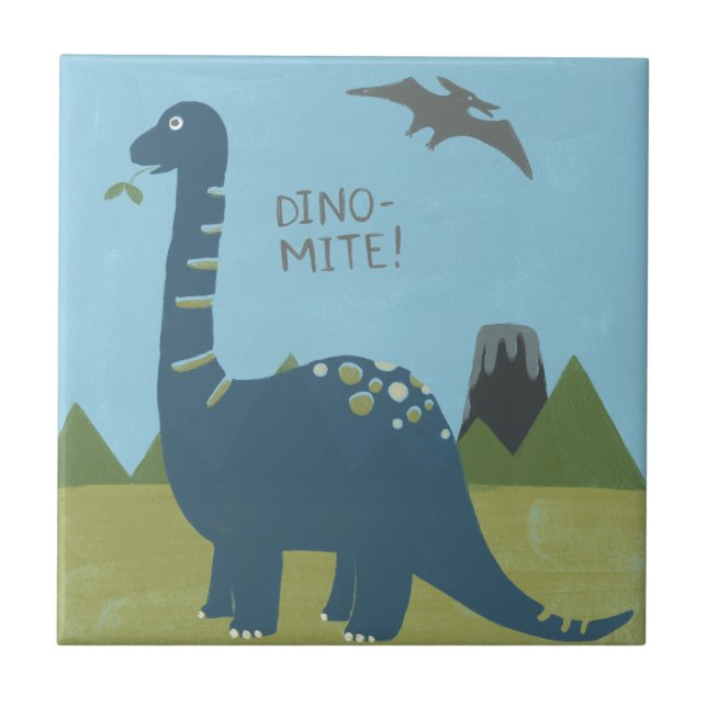 Dino-mite Dinosaur Tile (Front)