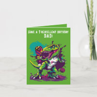 Dino-mite funny pickleball Birthday card