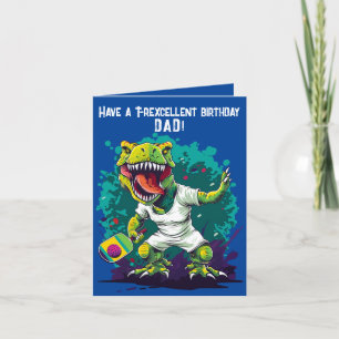 Dino-mite funny pickleball Birthday Holiday Card